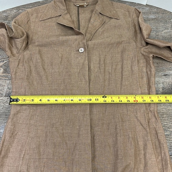 Nordstrom Studio 121 Long Sleeve Linen Blend Shirt Dress Size 10 - Picture 11 of 13